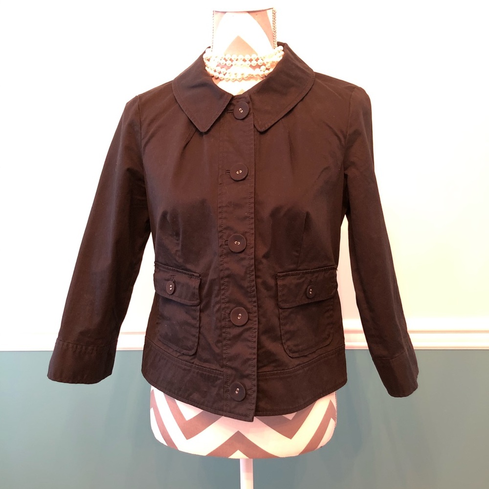 DKNY NYC cropped button jacket black perfect!